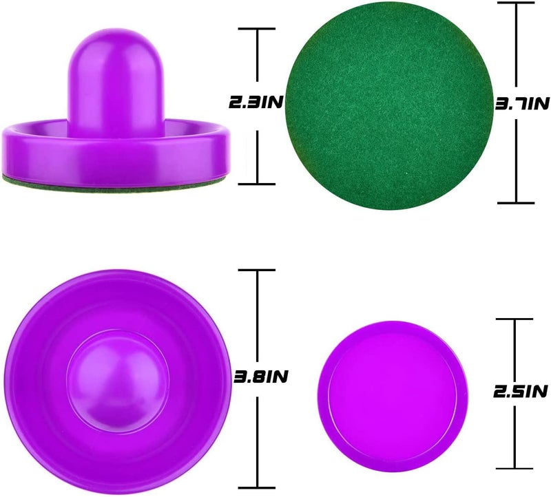 Inscool Air Hockey Pushers and Pucks - Air Hockey Paddles and Goal Handles Replacement Accessories for Game Tables (4 Pushers, 8 Pucks) - Image 4